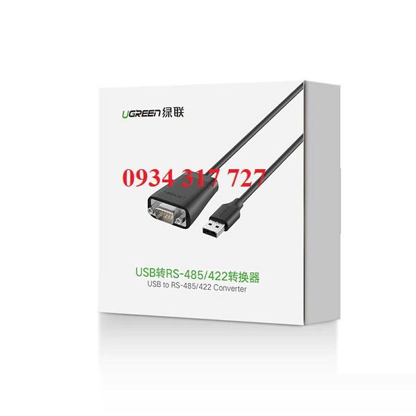 Cáp USB sang Com RS422/485 cao cấp Ugreen 60562 Chipset FTDI dài 1,5M